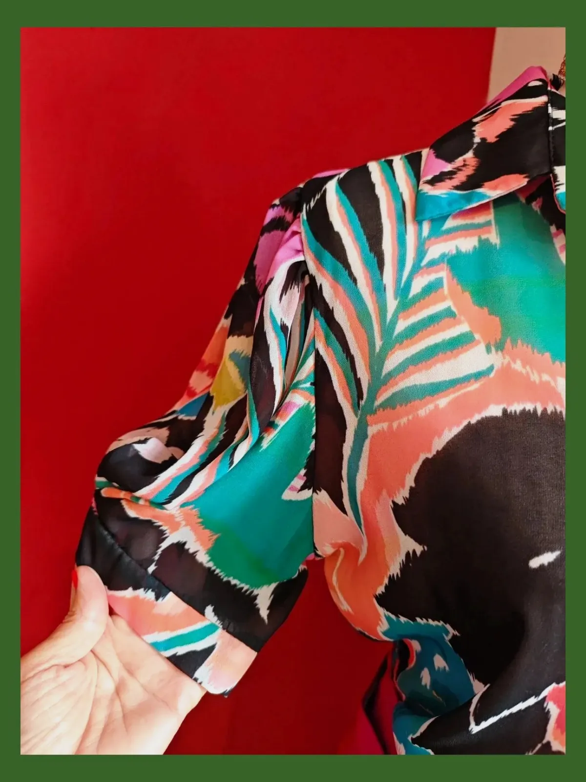 🌺Preciosa camisa de gasa estampado floral multicolor – New Collection – taille XL / 42 / 14 4