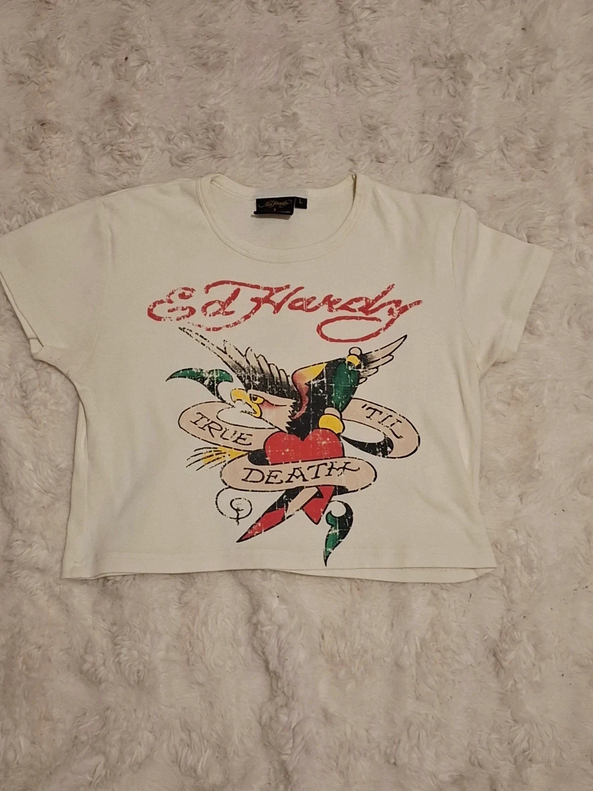 T-shirt graphique Ed Hardy x Urban Outfitters - Écru / Blanc cassé - Taille L