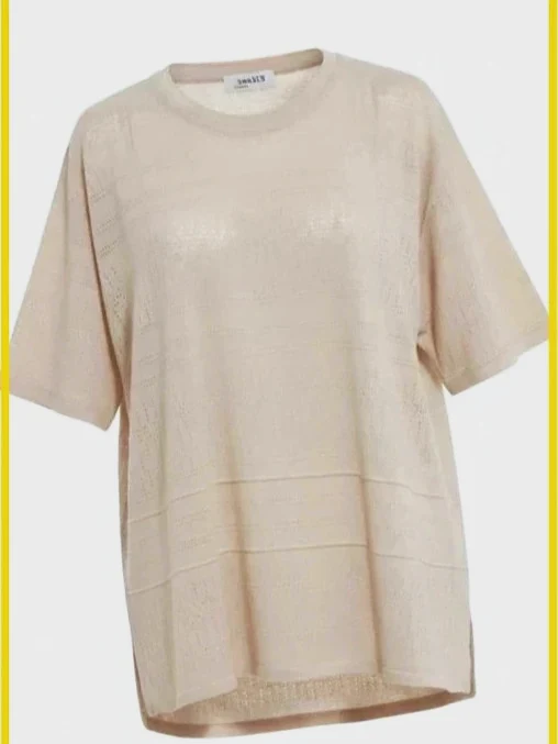 T-shirt Eliane sable comme neuf XL – pièce intemporelle à saisir – Eliane – taille XL / 42 / 14