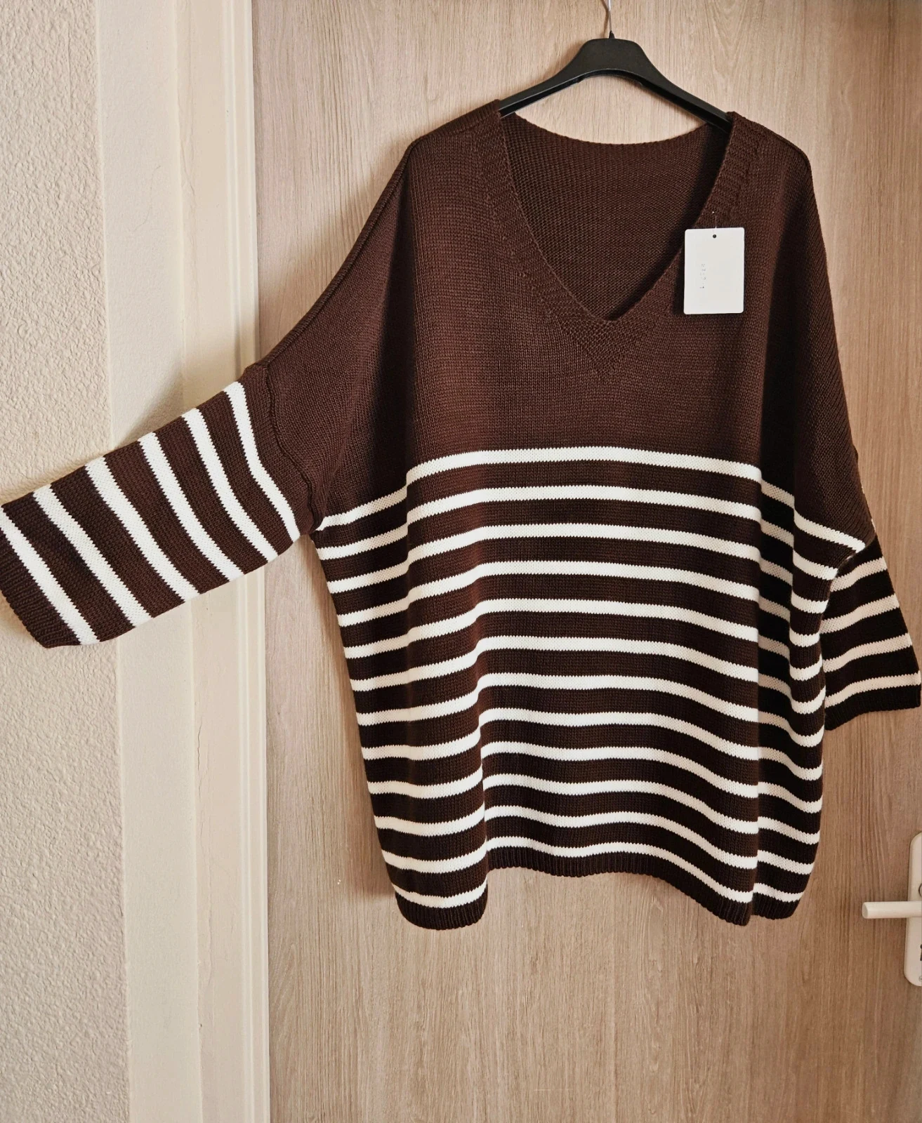 Magnifique pull oversize Marinière- TU 46 au 54- Made in Italy – Boutique Parisienne – taille 4XL / 48 / 20