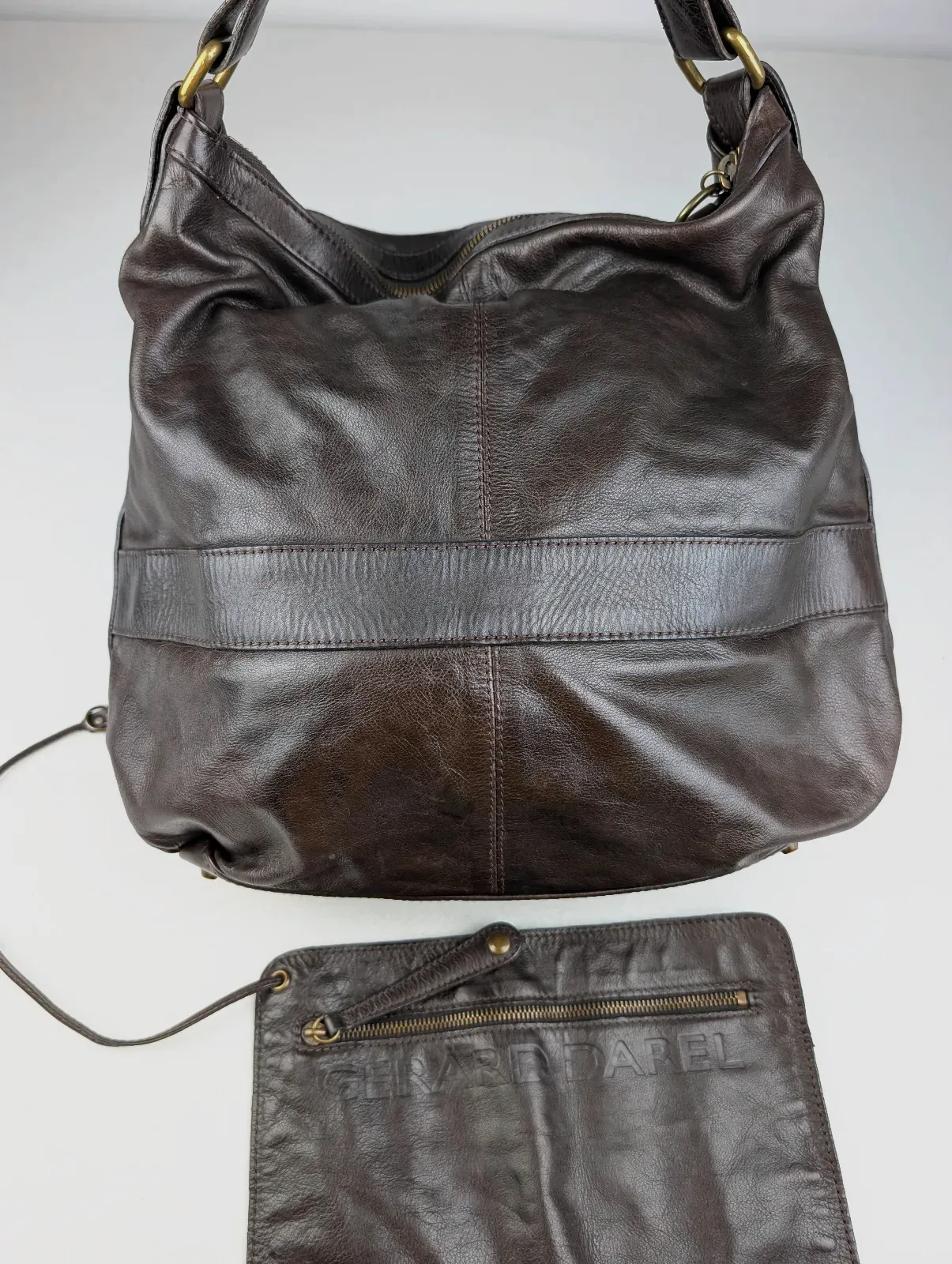 Sac Gérard Darel Midday Midnight 🇫🇷 Cuir Véritable Marron ✨ Comme Neuf – Gerard Darel – marron 4