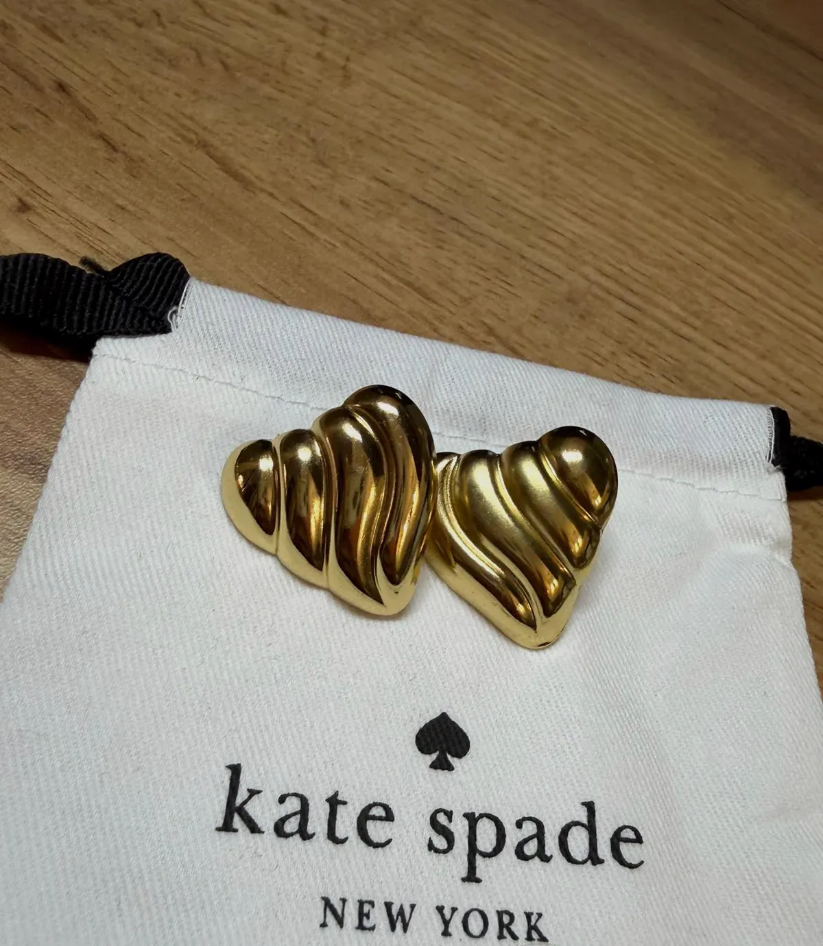 Boucles d'oreilles cœur dorées Kate Spade – Kate Spade – doré – taille Taille unique 8