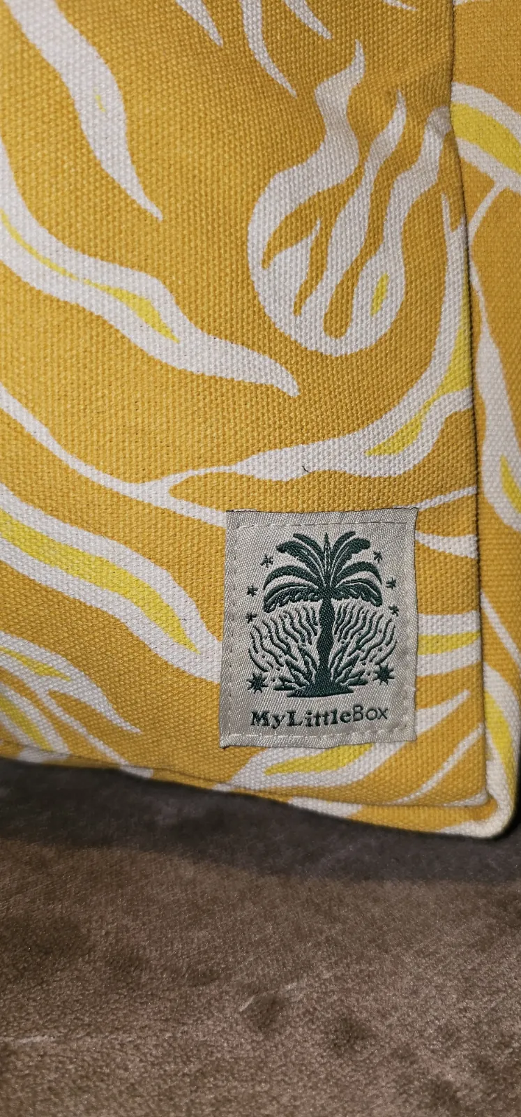 Grand sac de plage My Little Box jaune – Cabas été 45 cm – Neuf – My Little Box – jaune et blanc 3