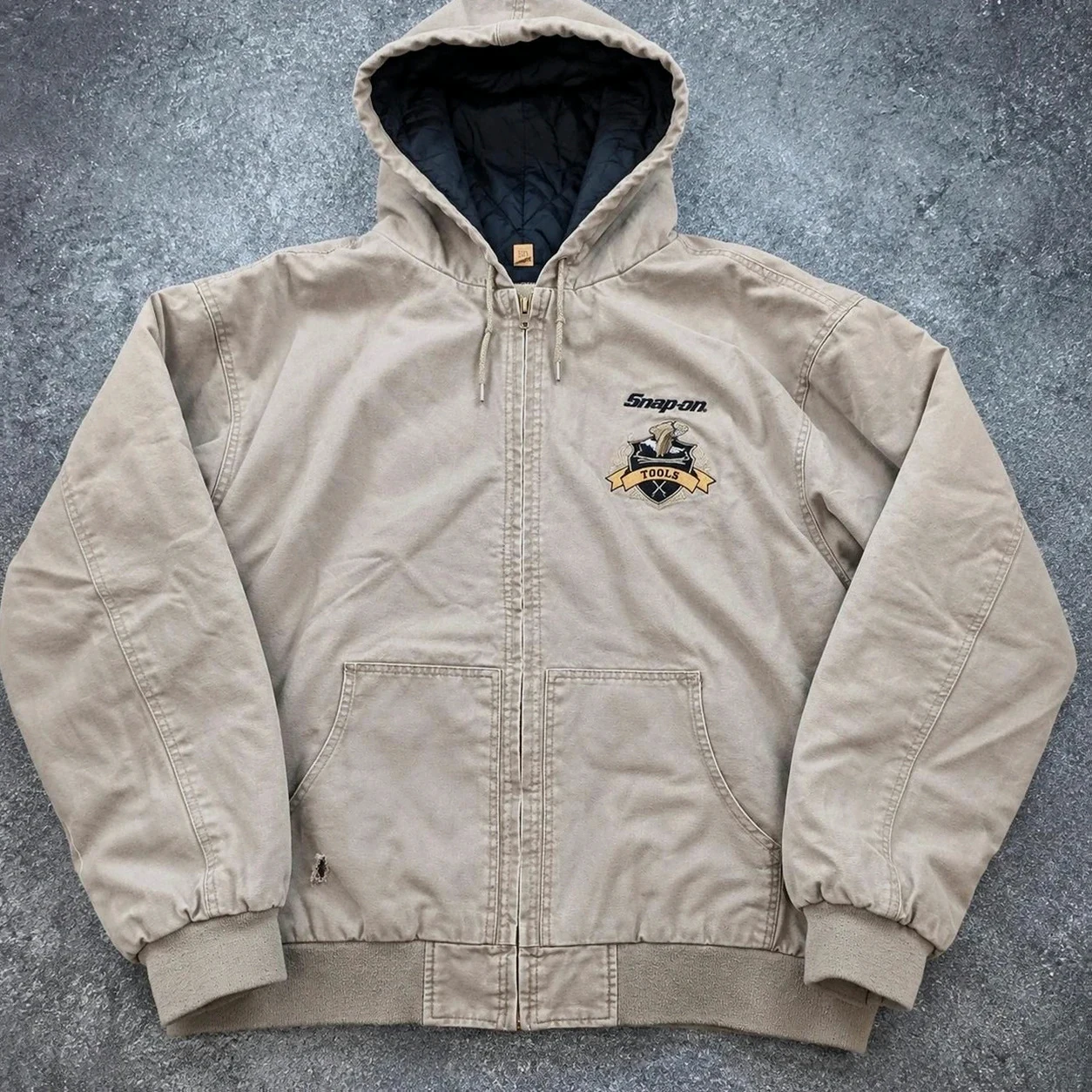 Snap-on Tools Active Jacket workwear vintage Usa 3XL XXL canvas doublée