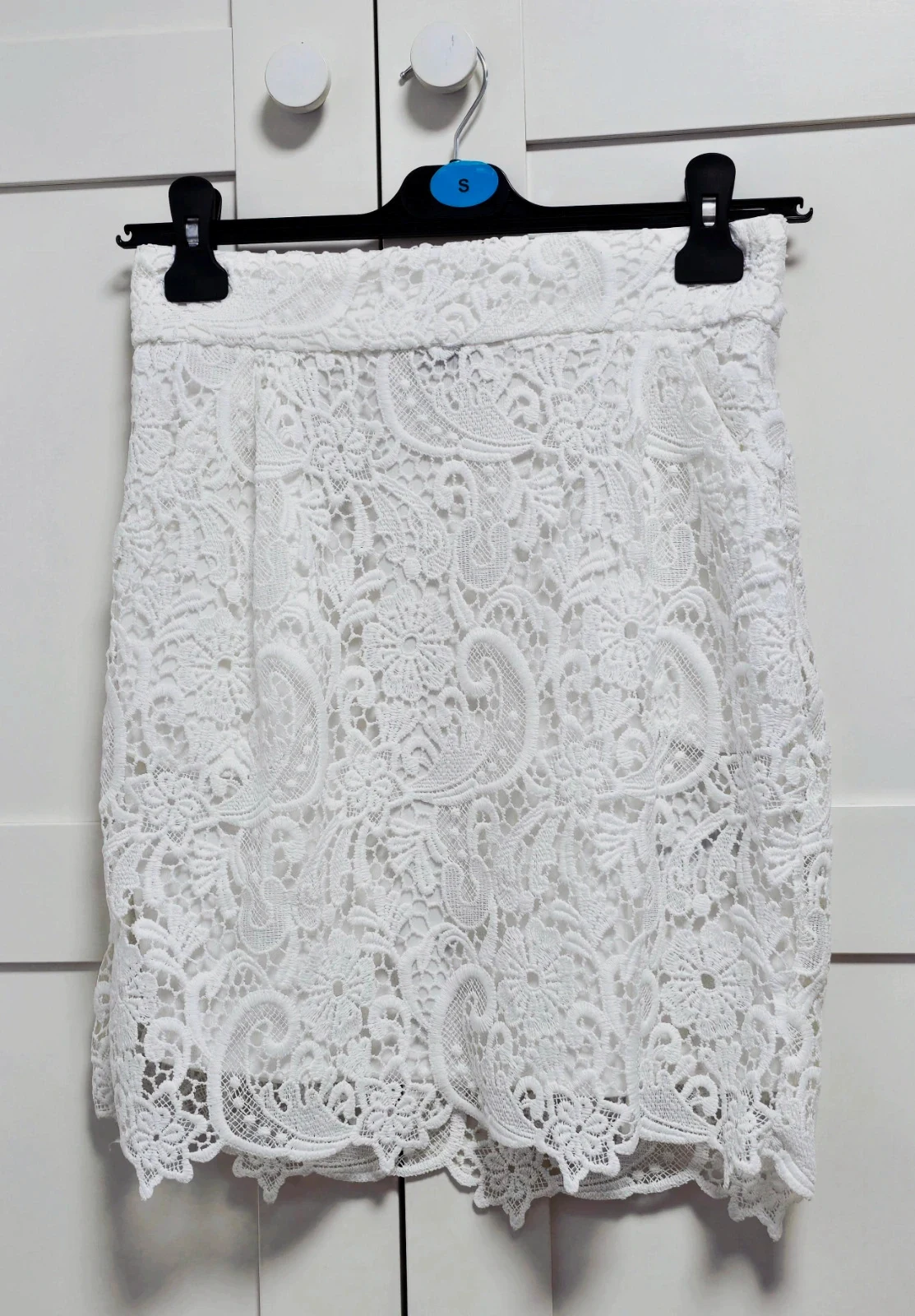 Falda blaca encaje Talla 38 – Easy Wear – taille M / 38 / 10