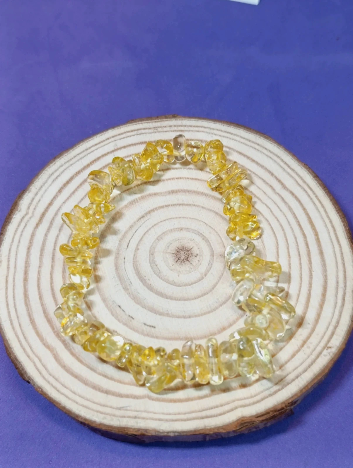 Pulsera elástica piedras amarillas