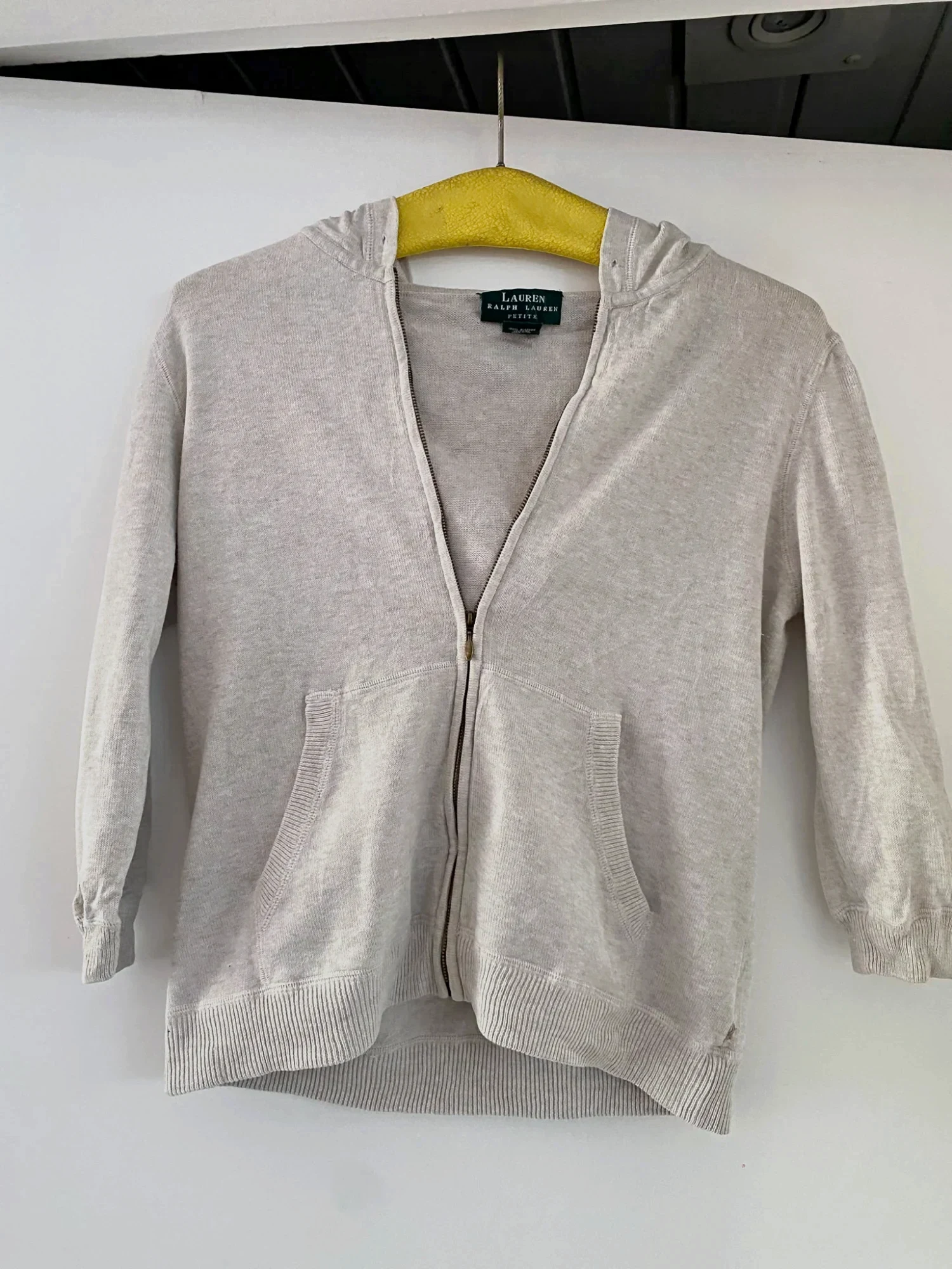 Gilet Lauren Ralph Lauren beige met capuchon