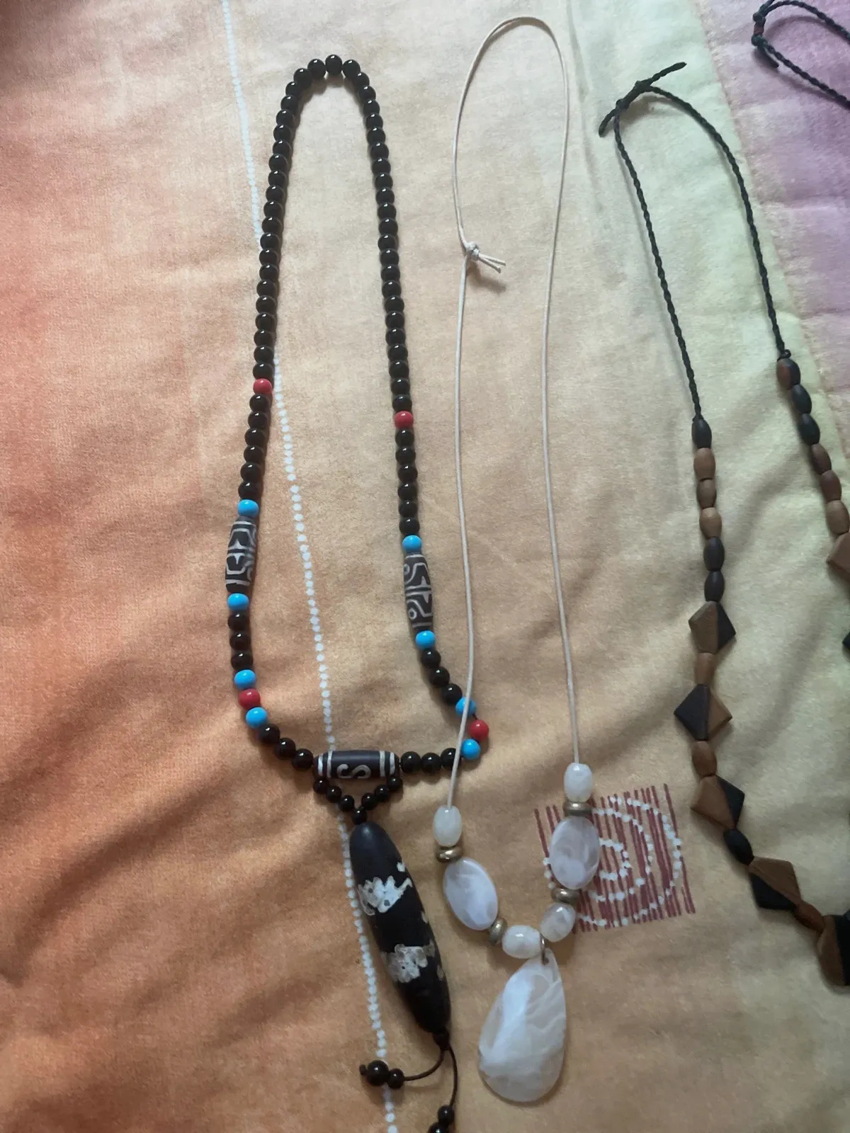 Lote de collares vintage - madera y piedras – Tribu 3