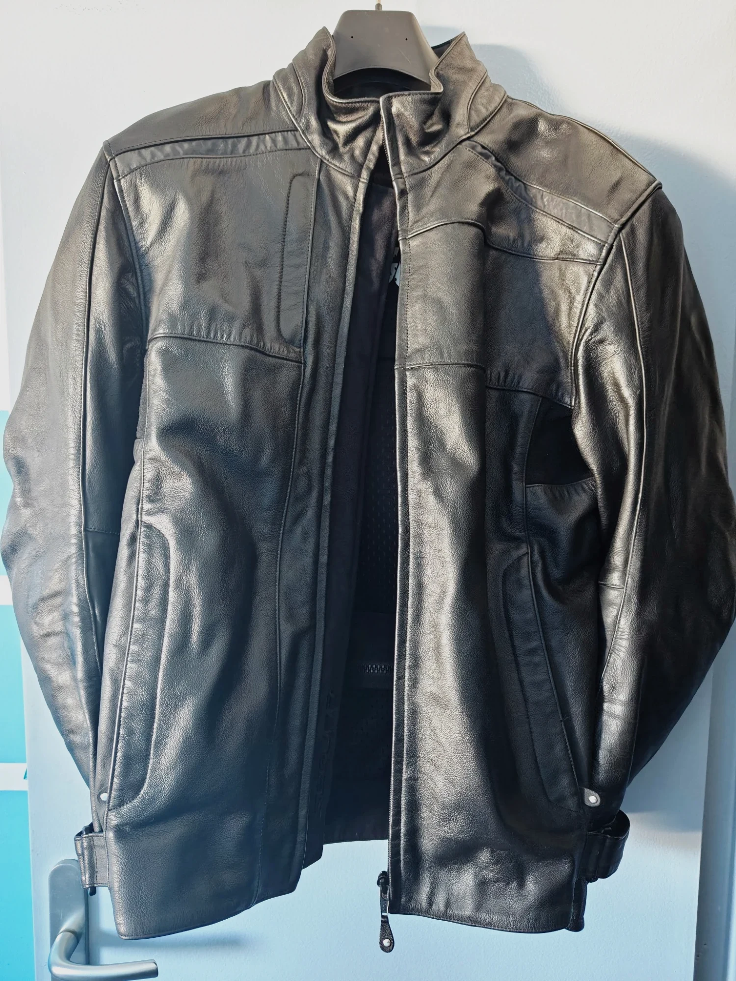 Blouson moto vintage homme segura en cuir avec doublure et des protections XXL