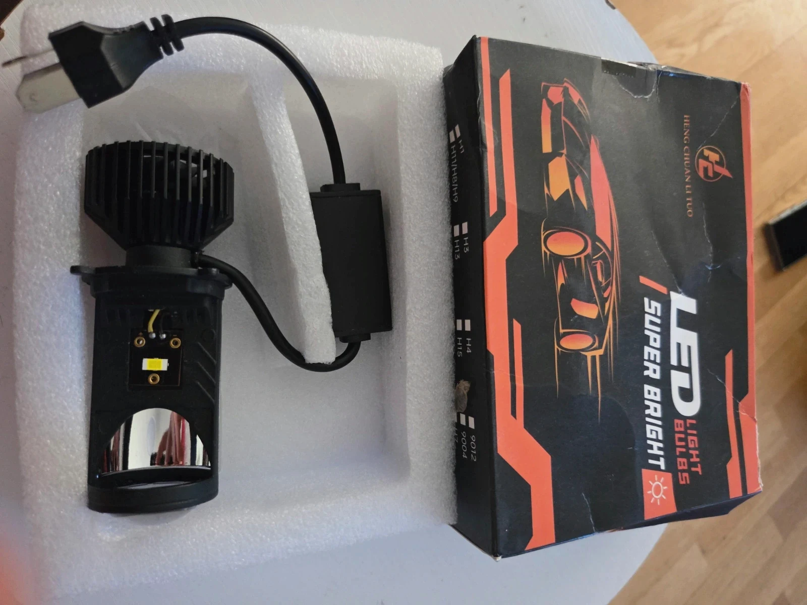 Bombilla LED H4 con Mini Lupa / Proyector (Coche / Moto) - 1 Ud.