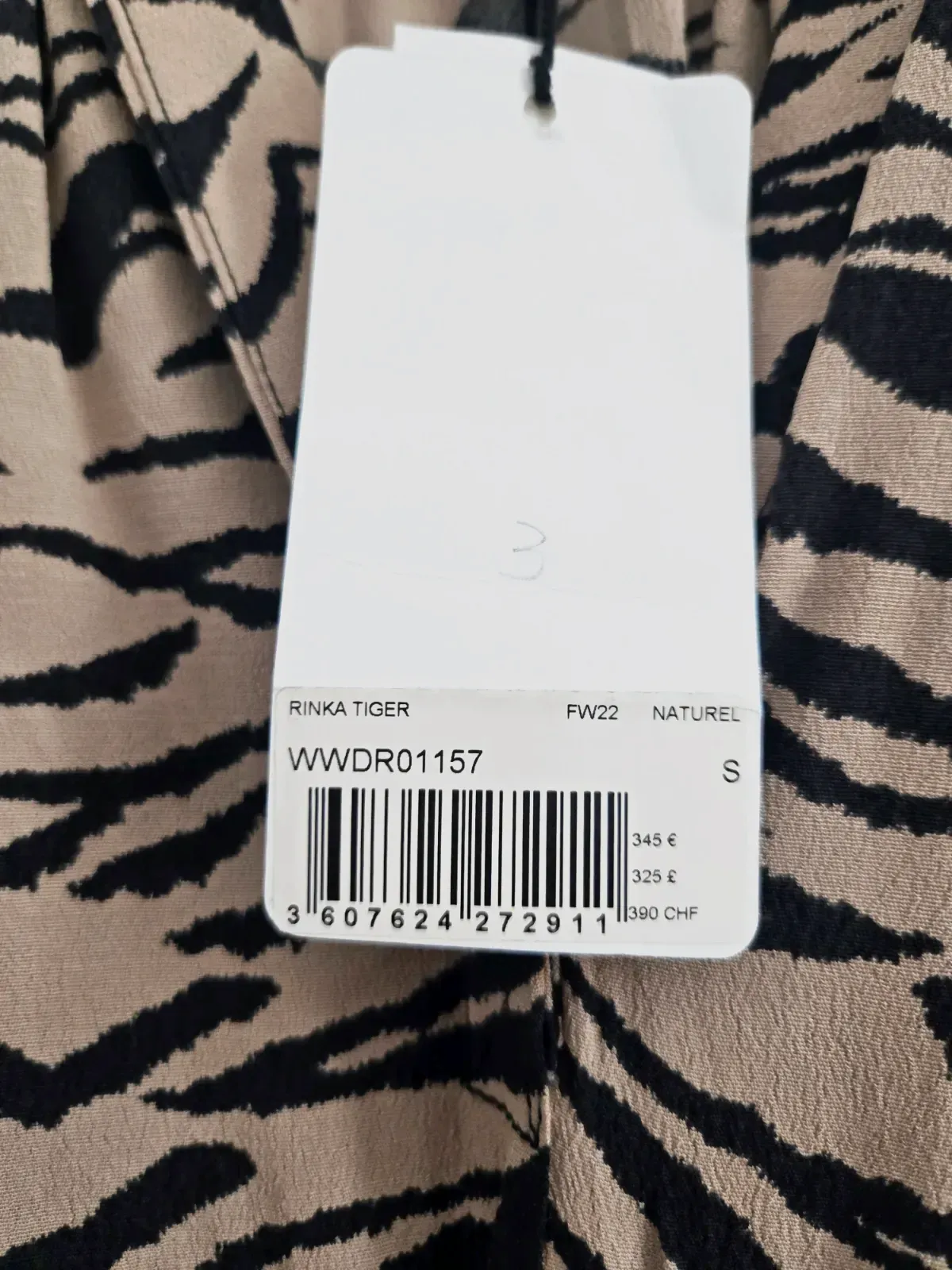 Robe zébré Zadig & Voltaire modèle Rinka Tiger taille S neuf avec étiquette – Zadig & Voltaire – beige et noir – taille S 5