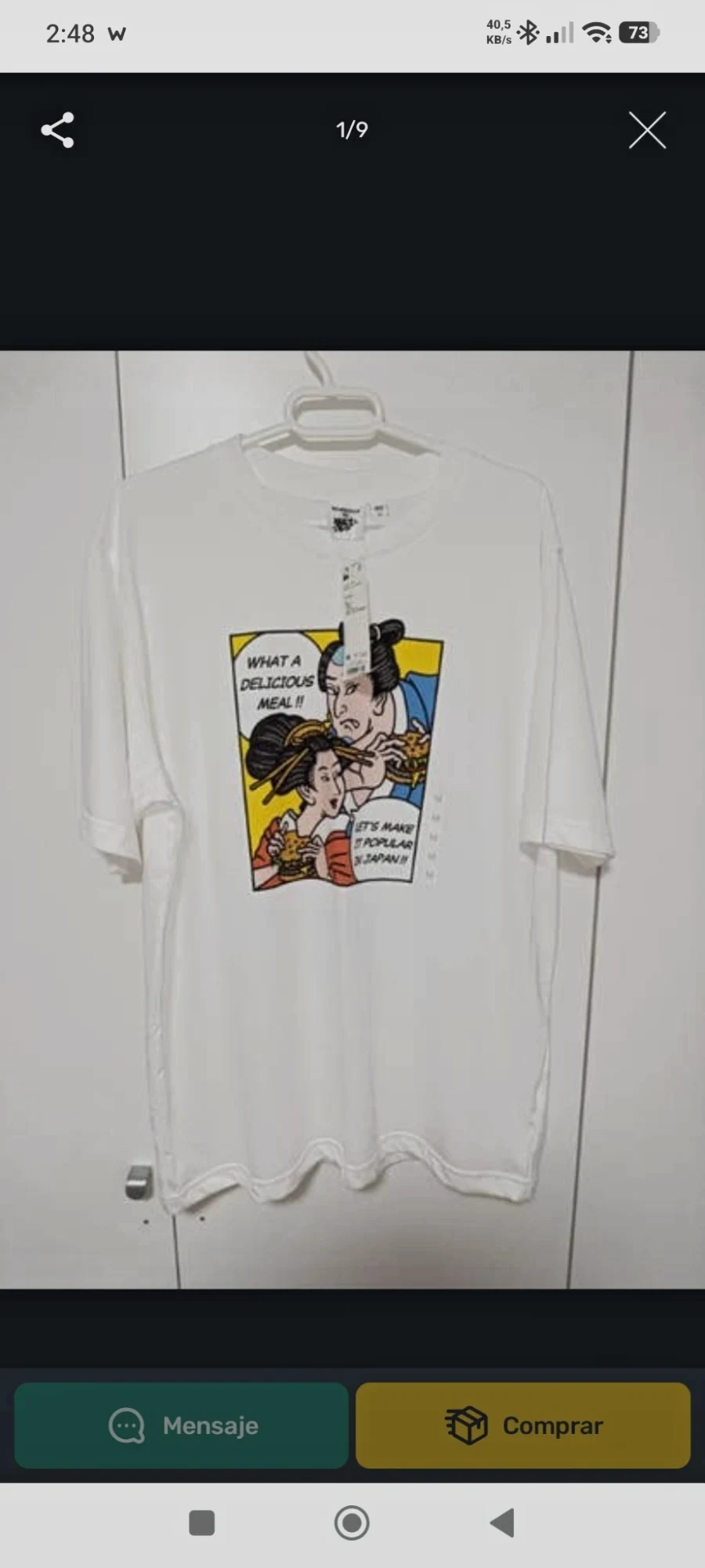 Camiseta blanca GU Wamerican by Bey – Uniqlo – taille M