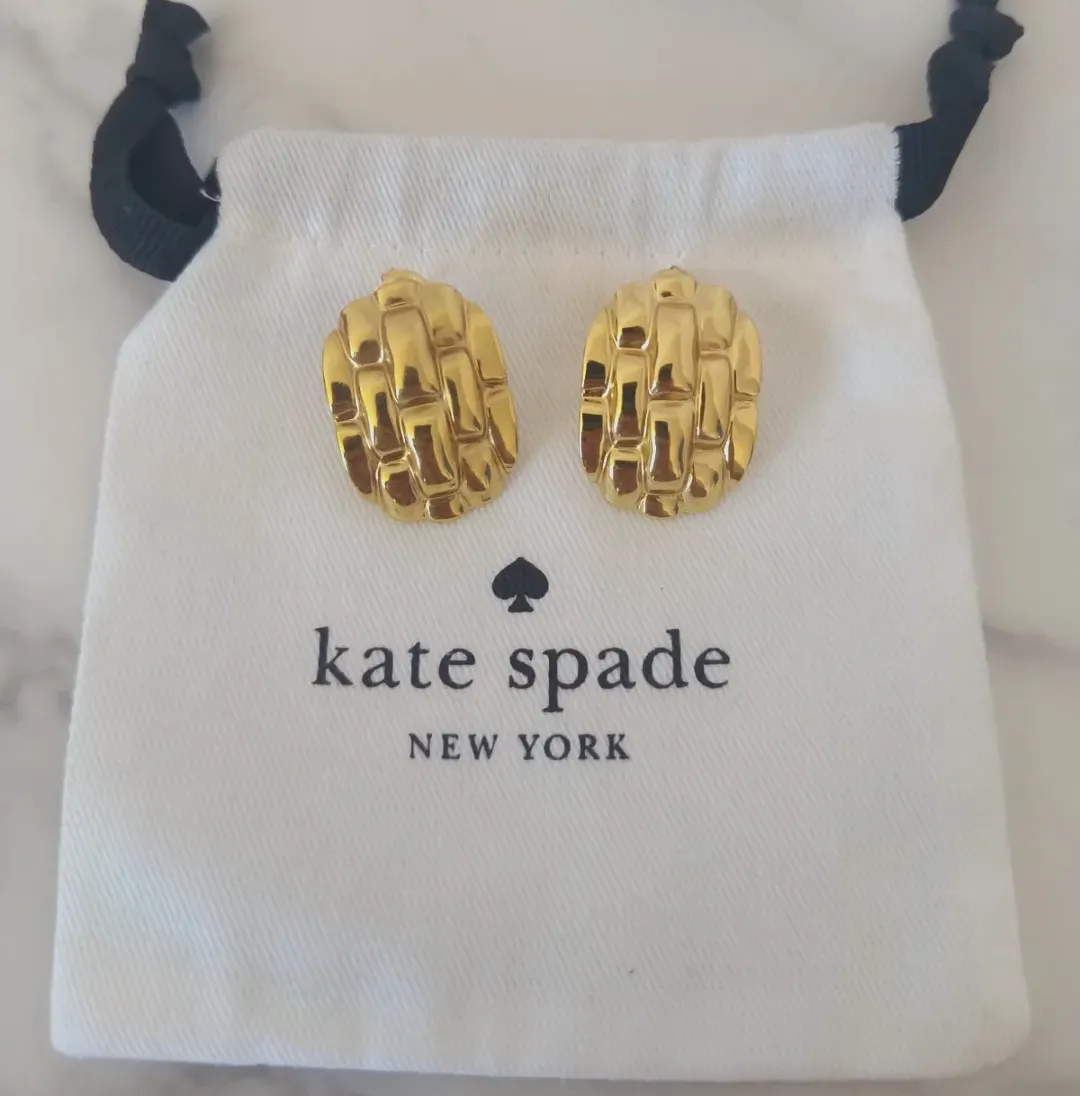Boucles d'oreilles Kate Spade dorées effet tressé – Kate Spade – doré – taille Taille unique 3