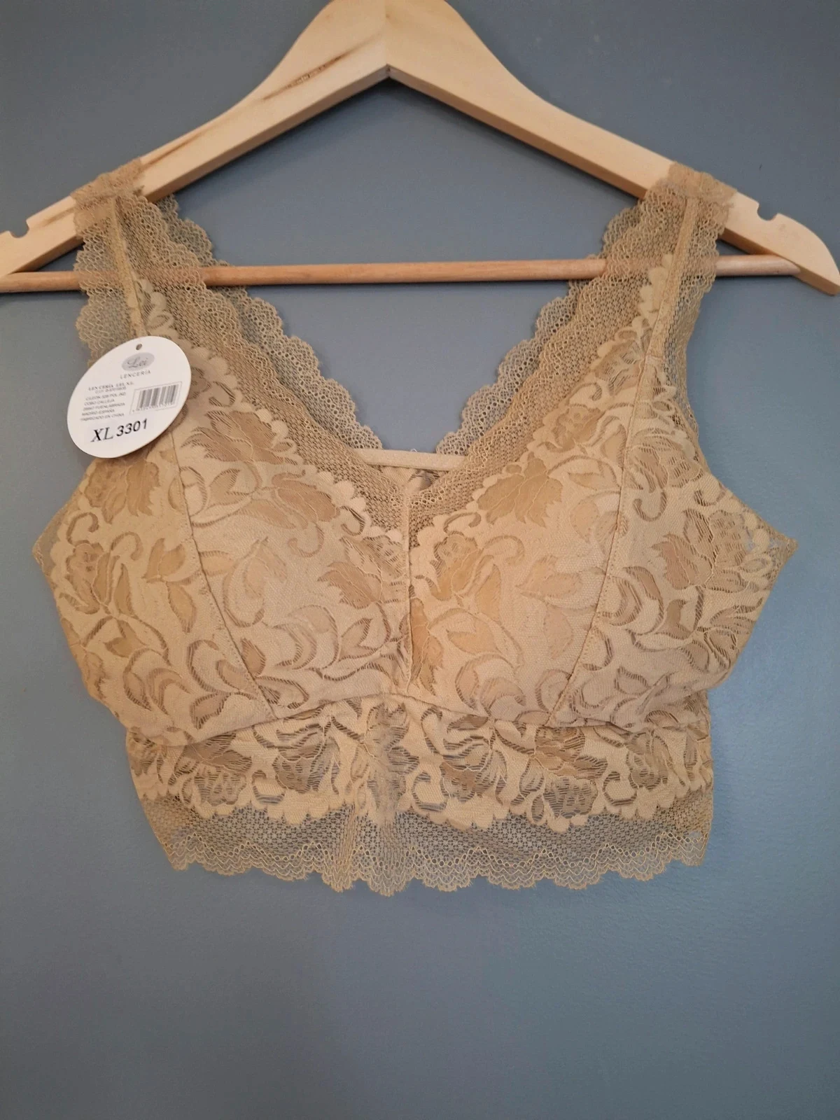 Bralette dentelle bretelles large push up