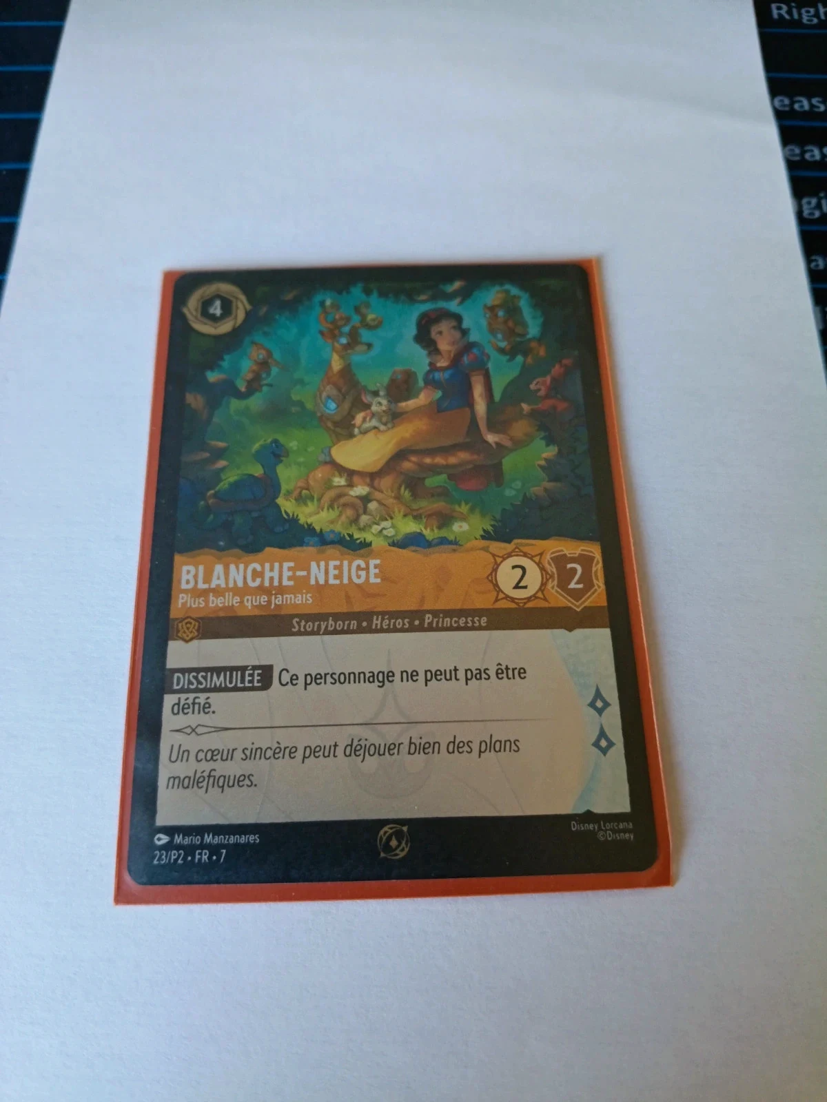 Carte promo Blanche neige Lorcana