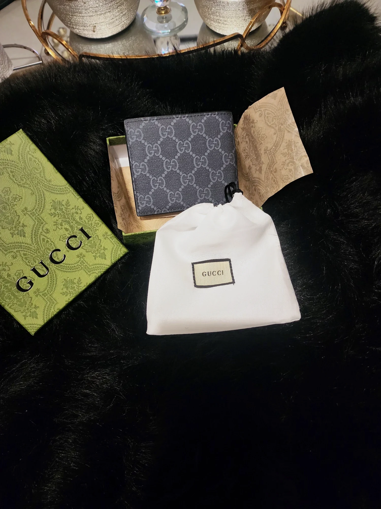 Portefeuille Gucci GG Supreme imprimé tigre