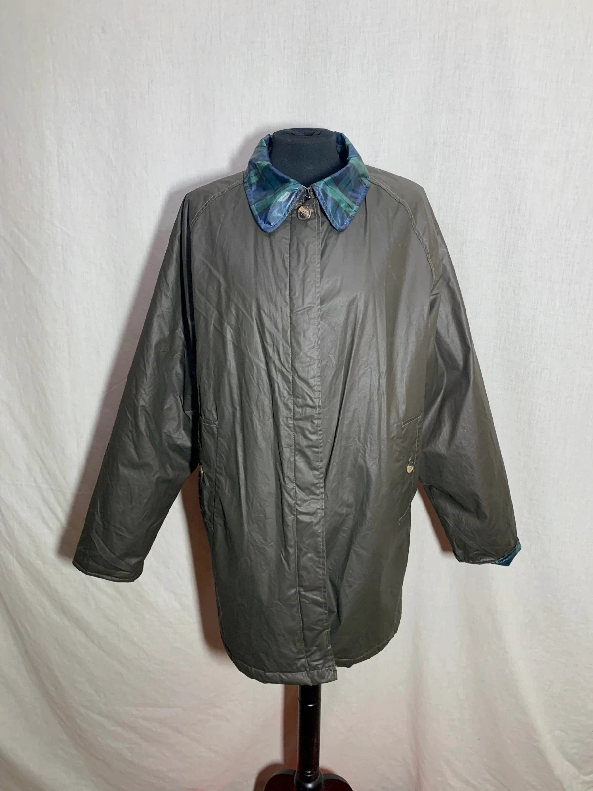 Abrigo Largo Estilo Barbour Verde Oscuro | Dark Green Long Barbour-Style Coat