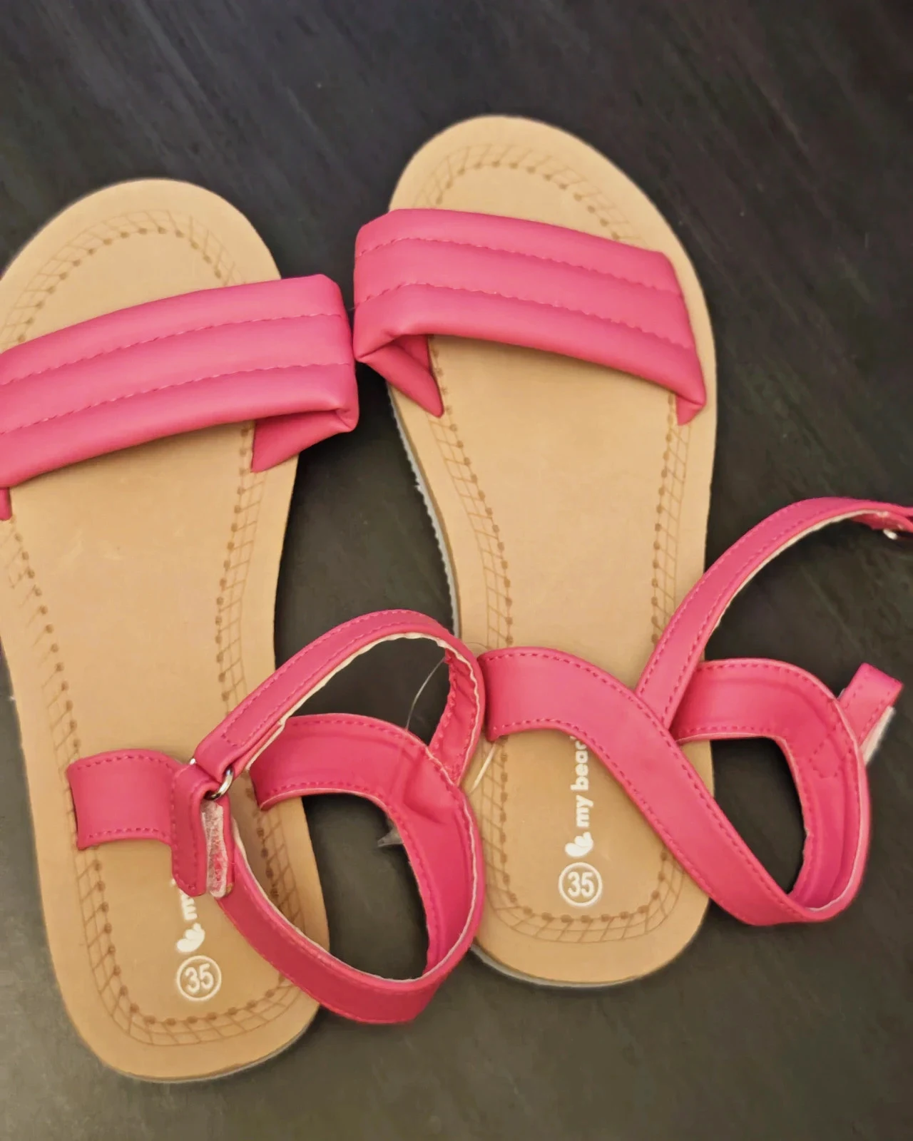 Sandales fille rose fuchsia My Beach – Taille 35 – Neuves