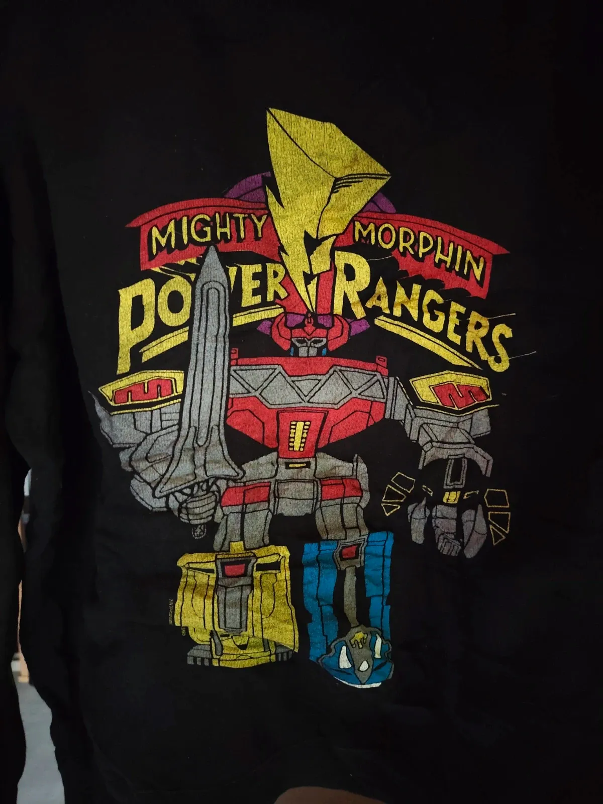 Sweat à capuche Mighty Morphin Power Rangers – Power Rangers – noir – taille M 2