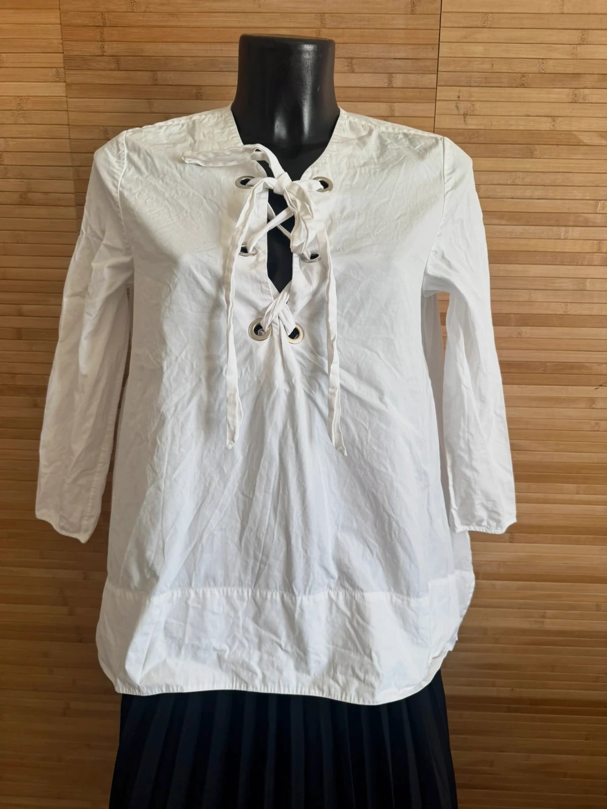 Blusa algodón blanca de uterque talla M 😍