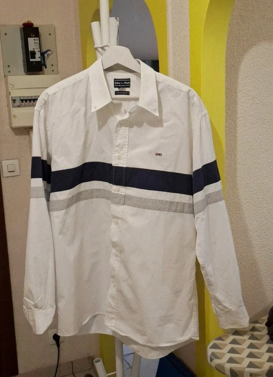 Chemise Eden Park Vintage Rugline - Rare pièce avec broderie Fidji au dos - Taille L