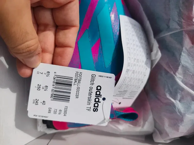 Chaussures terrain synthétique Adidas Glitch bleu turquoise et rose – adidas – bleu turquoise, rose – taille 40 3