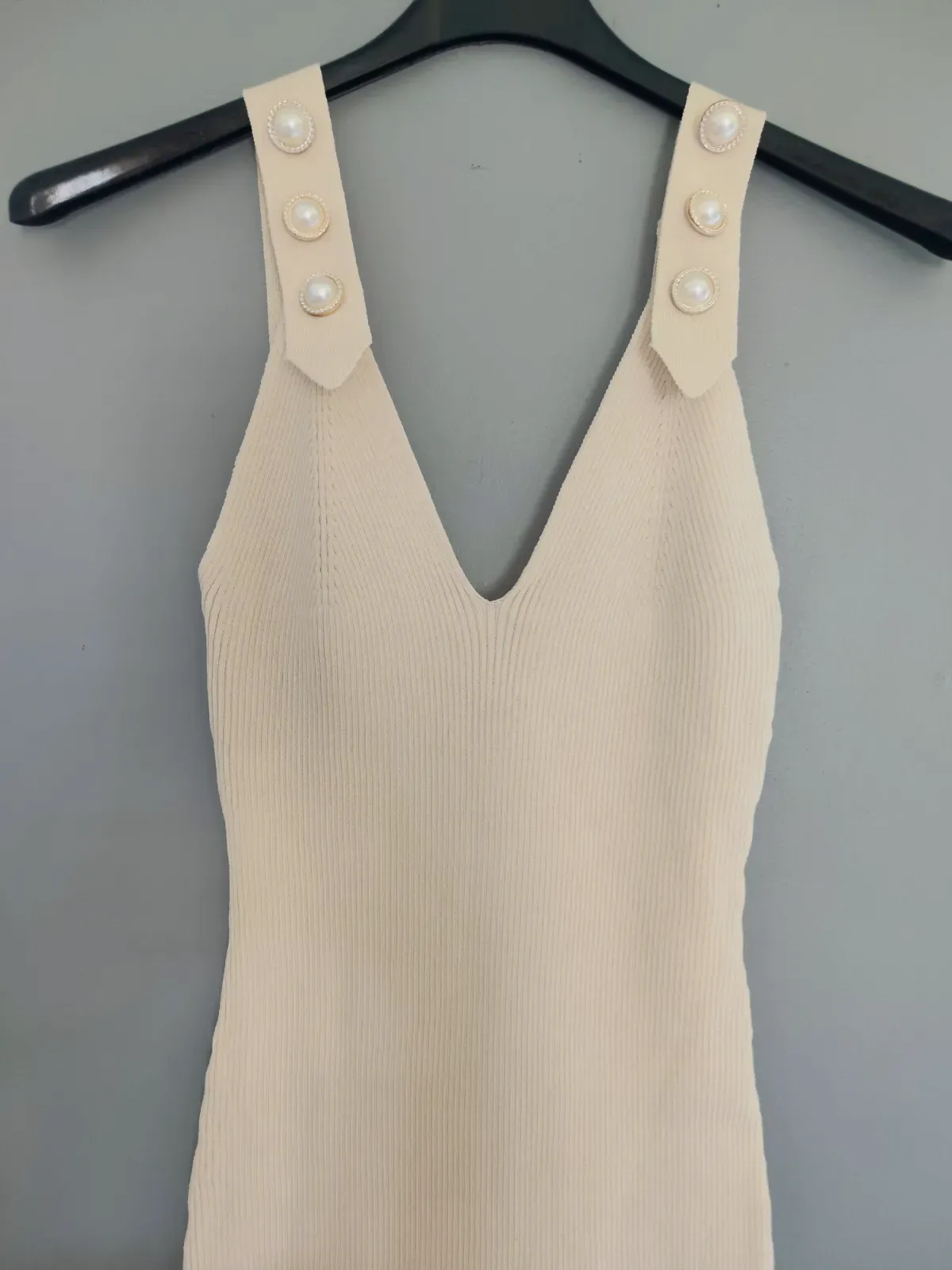 Robe moulante en maille beige J&H Fashion – J&H Fashion Paris – taille S 3