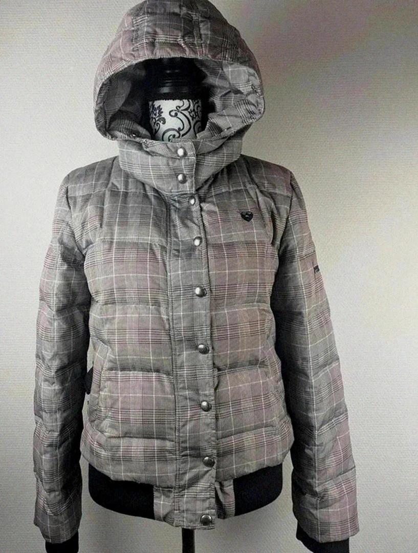 Doudoune hiver femme Freeman T. Porter chaude à carreaux avec capuche – winter jacket taille M – Freemans – taille M / 38 / 10