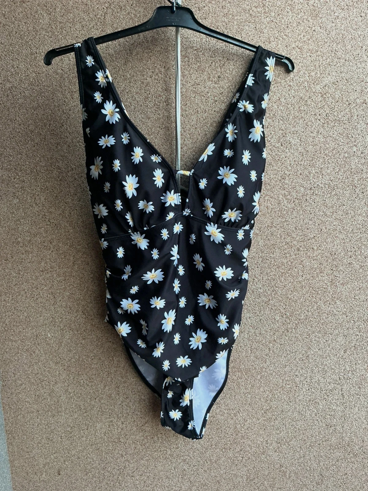 Fato de Banho SHEIN 1XL Preto com Estampado de Margaridas – Shein – taille XXXL / 46 / 18
