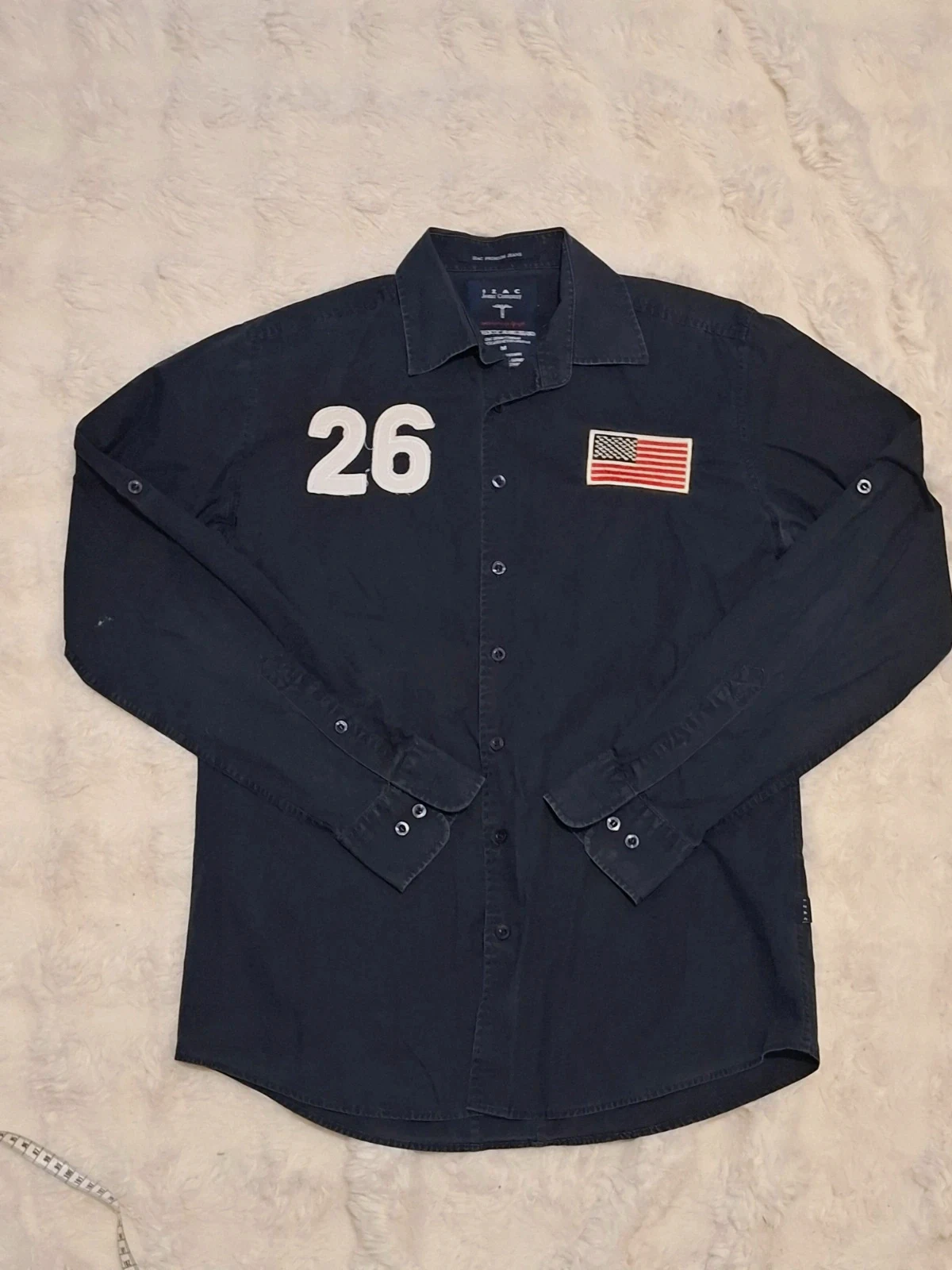 Chemise Manches Longues Bleu Marine "Izac Americano" T.M / S-M