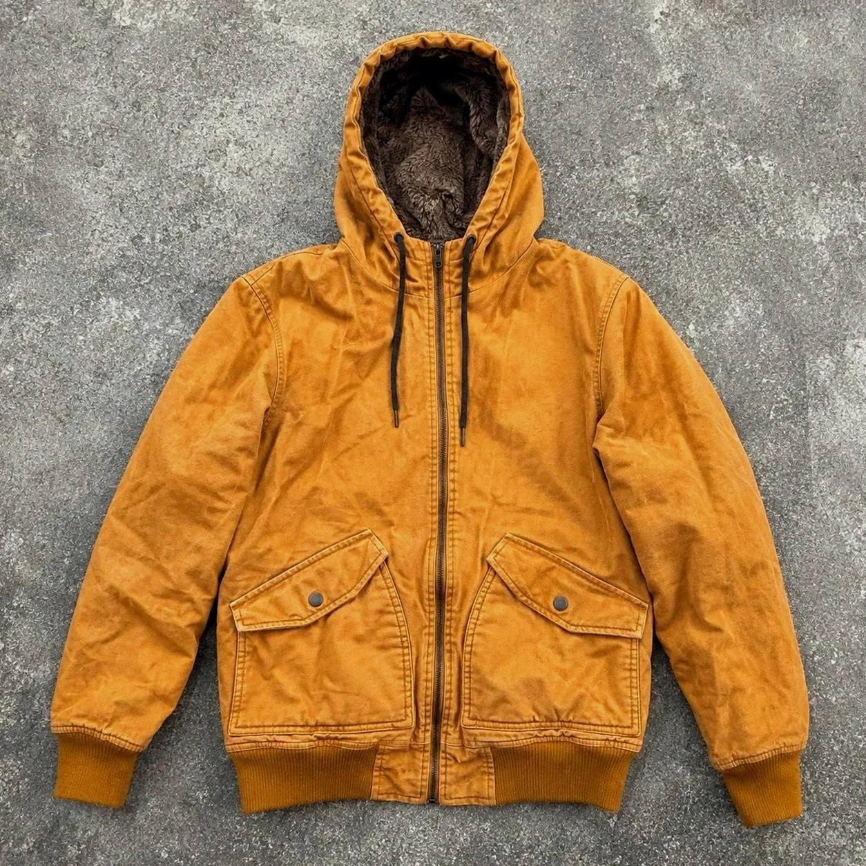 Veste Workwear Bershka Active Jacket doublée sherpa camel – M