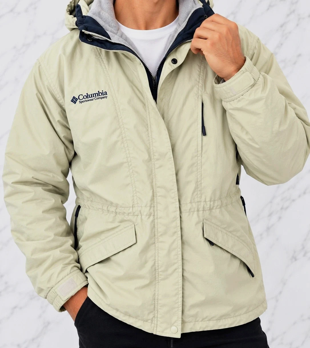 Veste Columbia Sportswear Vintage doublée polaire | Kaki clair |Taille XL