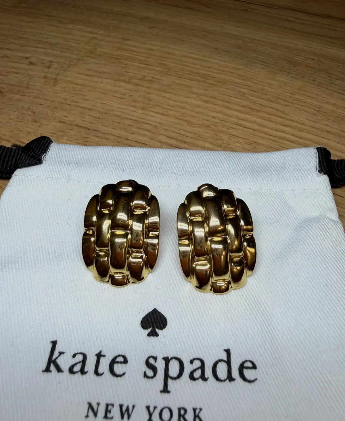 Boucles d'oreilles Kate Spade dorées tressées – kate spade – doré – taille Taille unique 6