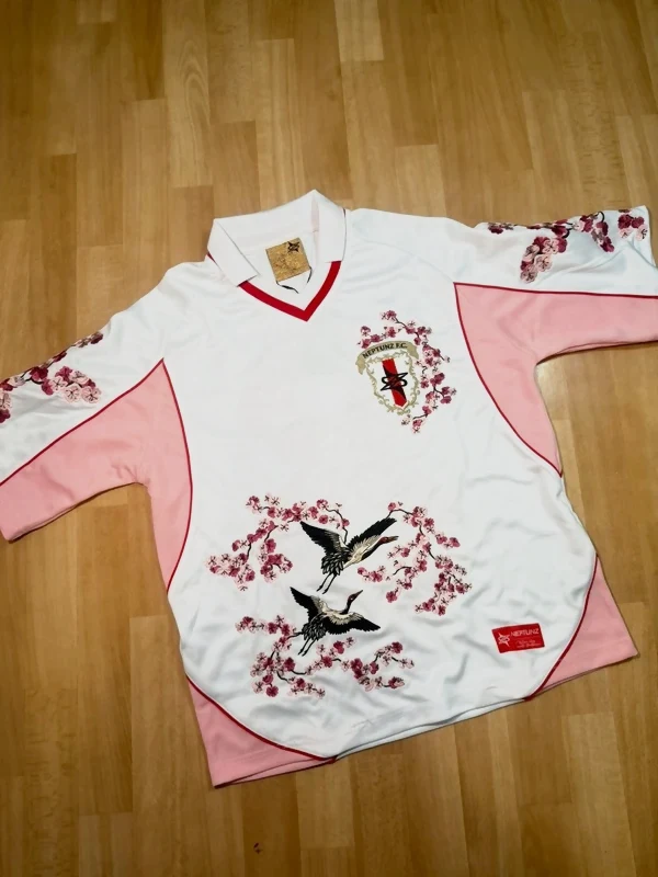 Maillot oversize blanc et rose