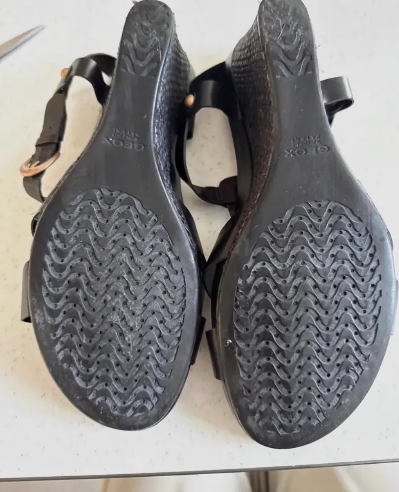 Sandales noires Geox cuir – Geox – noir 3