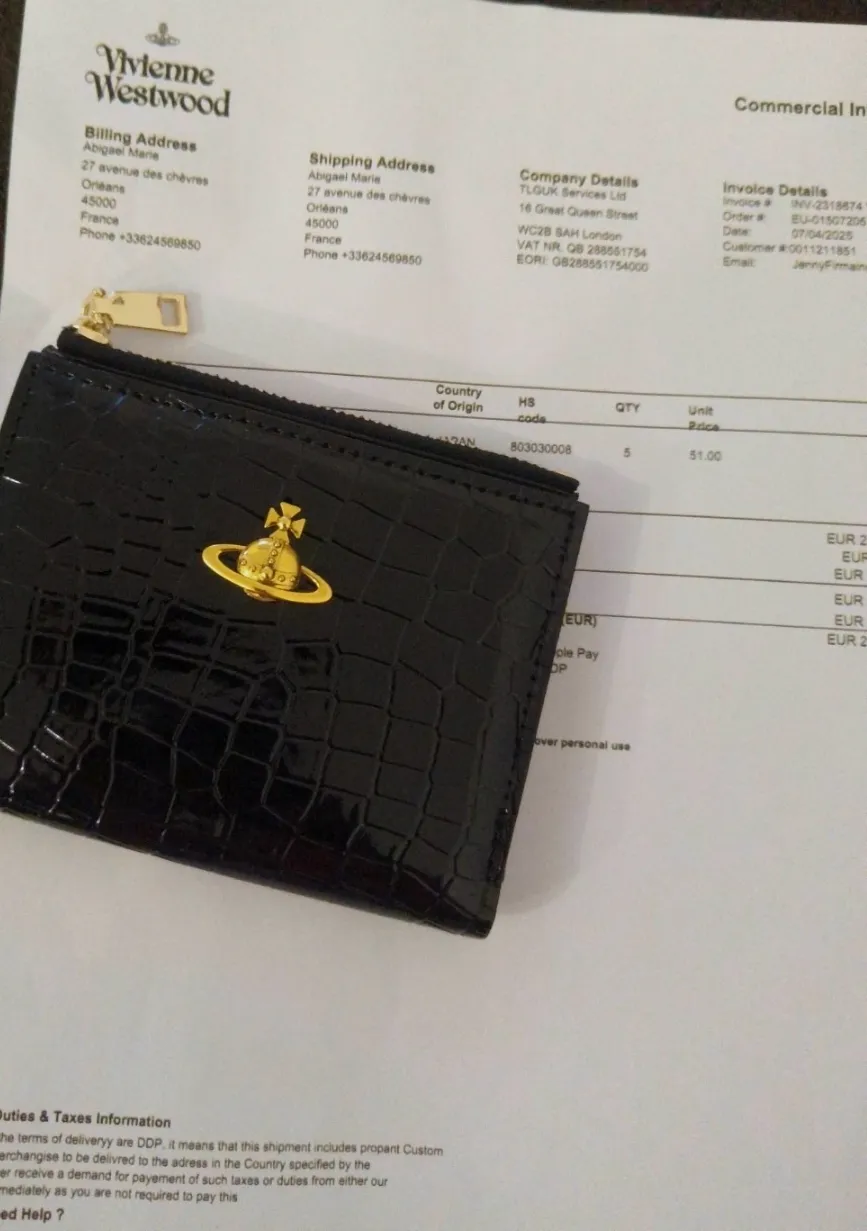 Portefeuille Vivienne Westwood noir croc – Vivienne Westwood – noir – taille S 2