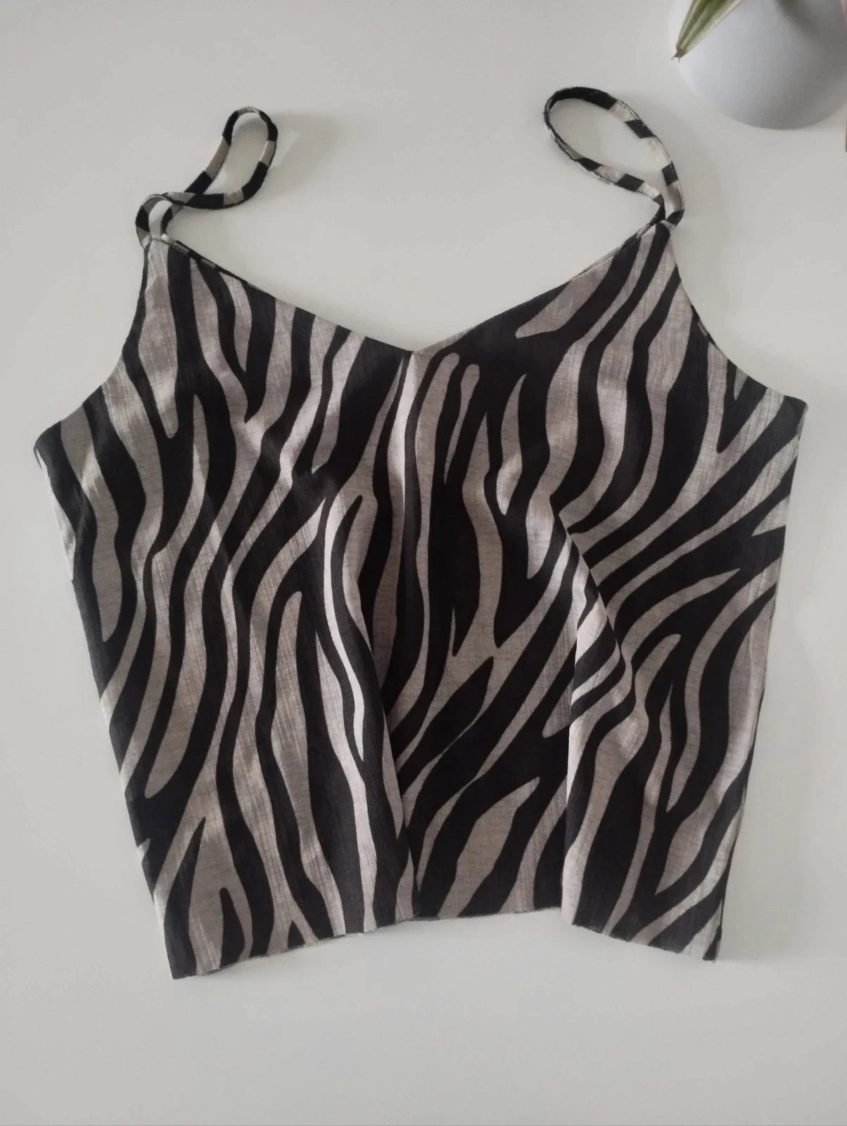 Camiseta tirantes cebra, Bershka. Talla XS. 🦓 – Bershka – taille XS / 34 / 6
