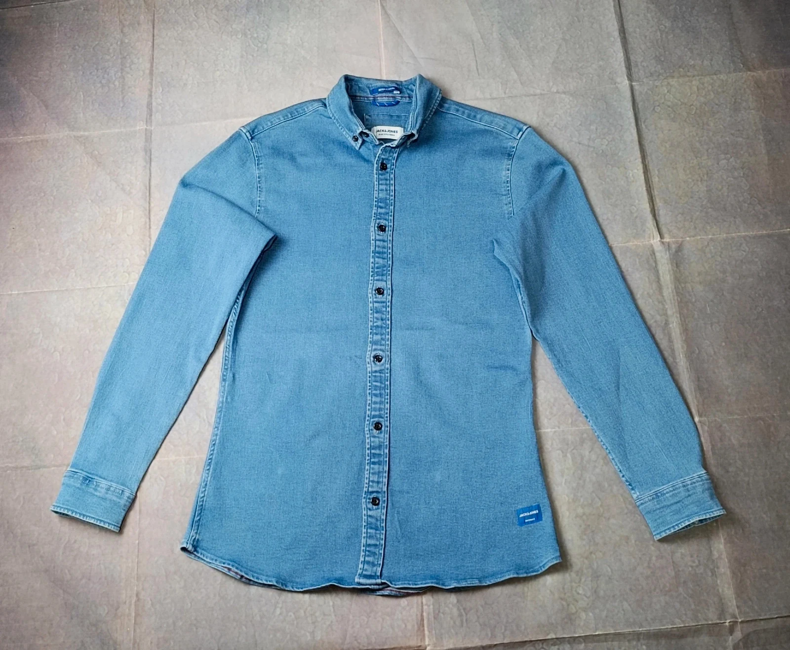 Jack & Jones Originals Light Blue Denim Shirt – Men's Size M – Excellent Condition