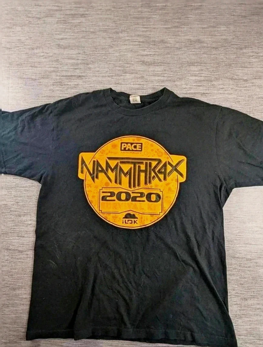 T-shirt Gildan Hammer noir Nammtrax 2020 Survival look underground métal hardrock taille L à XXl