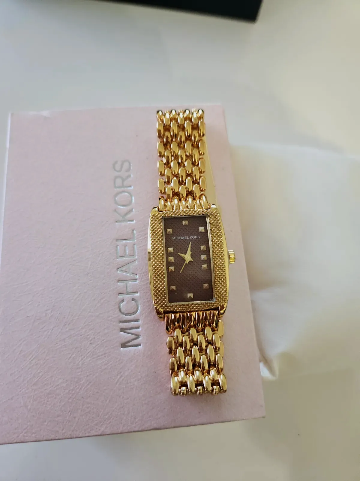 Montre Michael Kors dorée cadran chocolat – Michael Kors – doré – taille Taille unique 5
