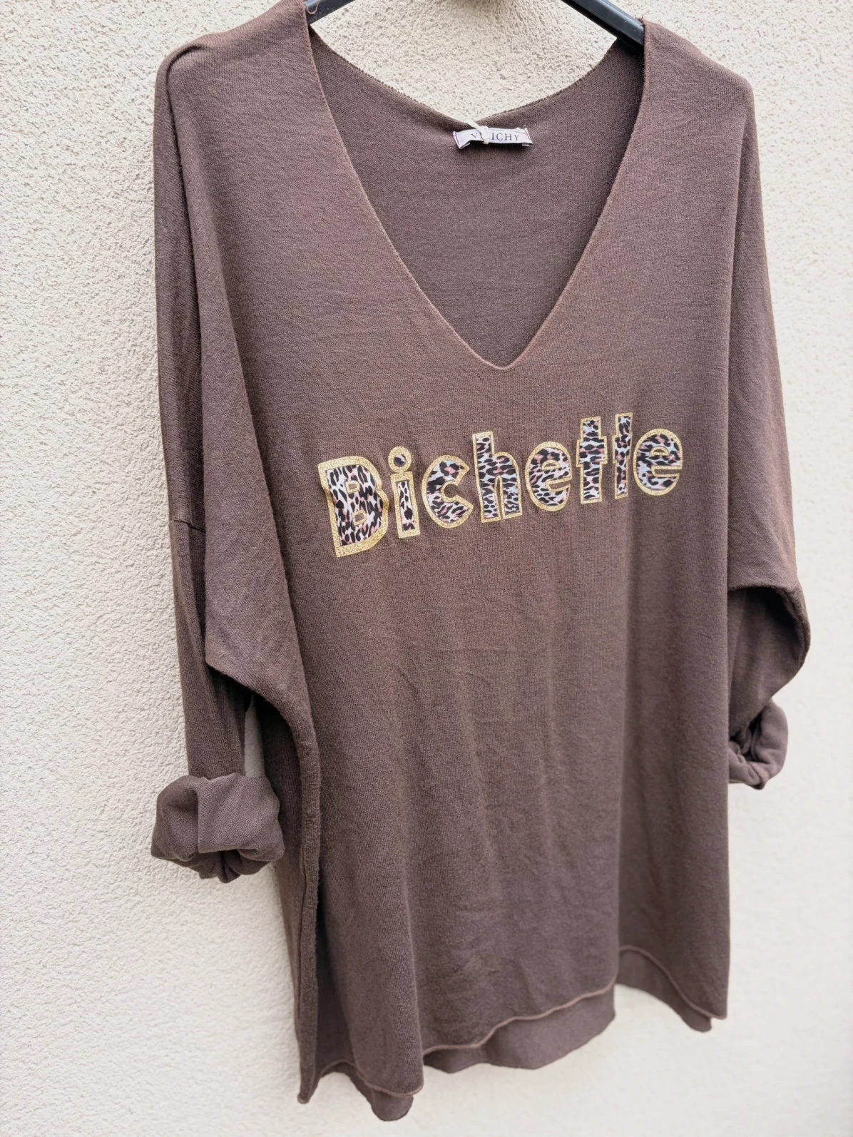 Pull Bichette Choco grande taille 42/48