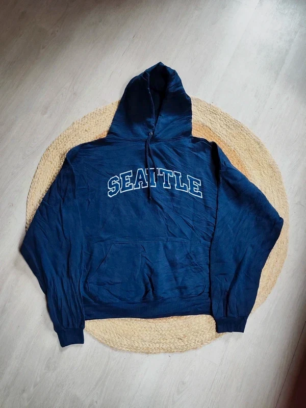 Sweat à capuche Jerzees Seattle bleu marine