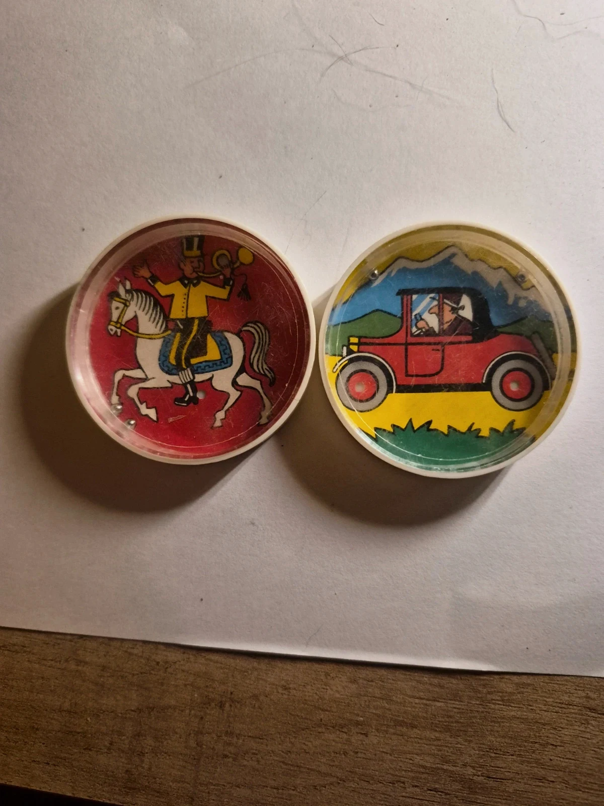 Lot 2 Jeux de Patience Vintage - Puzzle à Bille Rétro (Cirque & Auto)