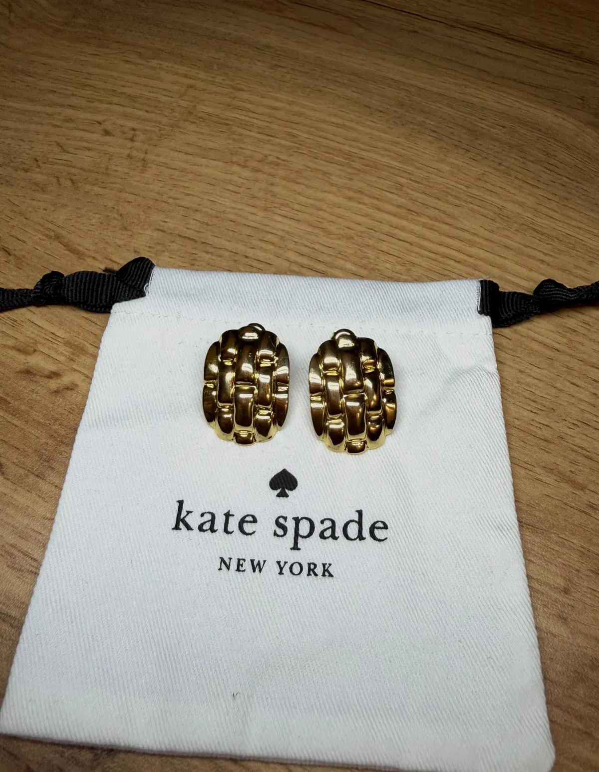 Boucles d'oreilles Kate Spade dorées tressées – kate spade – doré – taille Taille unique 5