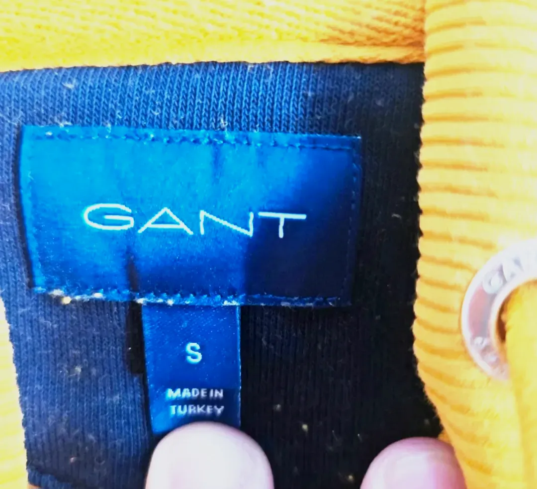 Sweat à capuche Gant jaune avec logo brodé taille S – Gant – jaune – taille S 6