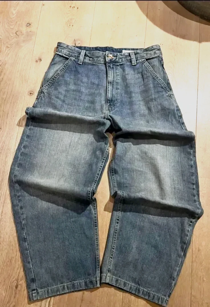 Jean large bleu délavé vintage