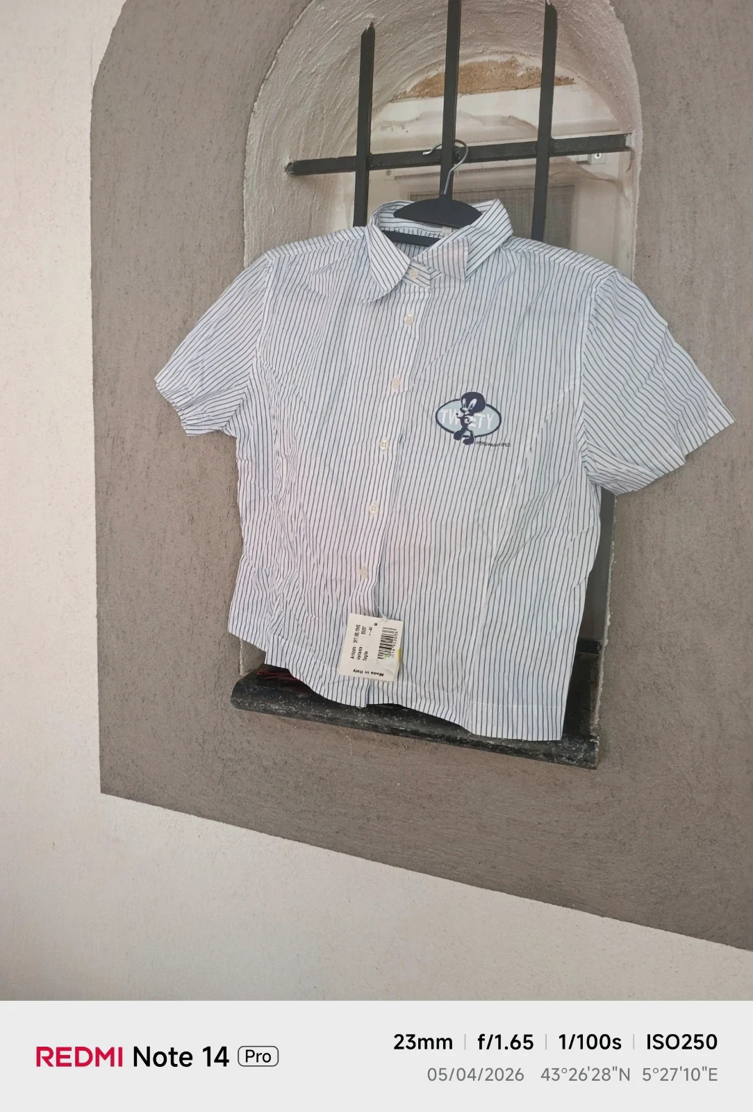 Chemise Croc top Emmanuel schvili Looney Toons Titi et gros Minet – Vintage Dressing – taille S / 36 / 8