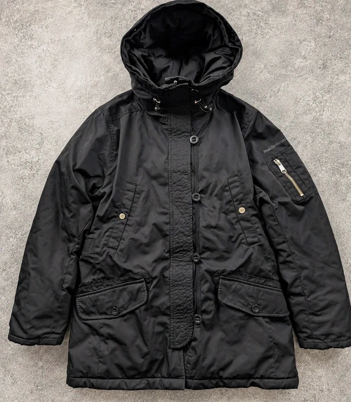 Peak Performance Groa J Parka Technique Outdoor Noire Matelassée Taille M