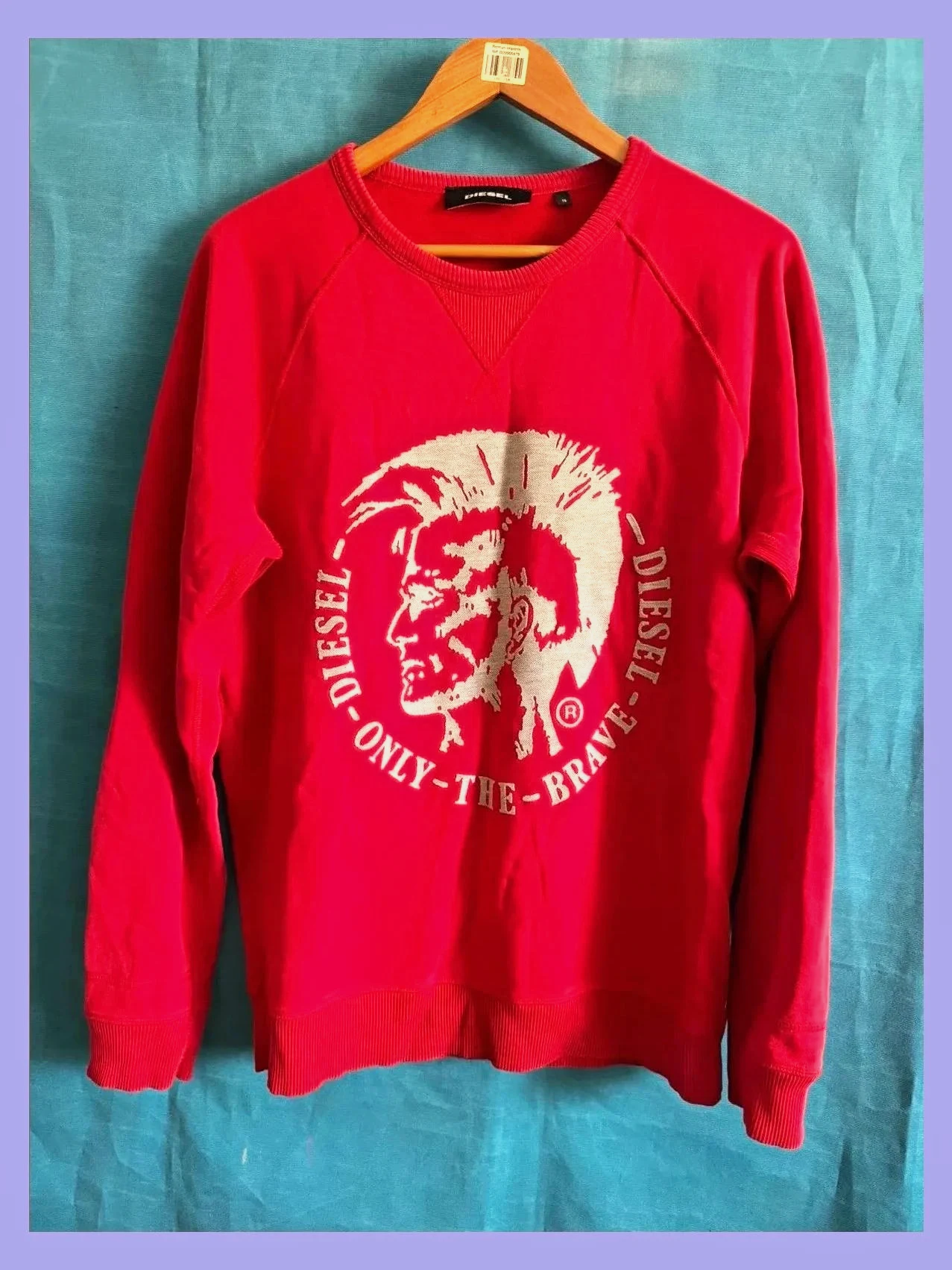 Sudadera roja de hombre marca diésel talla S 😍