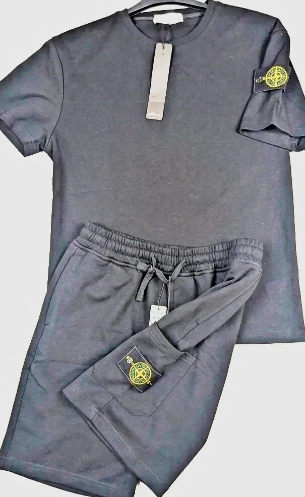 Ensemble Stone Island noir deux pièces homme taille M neuf